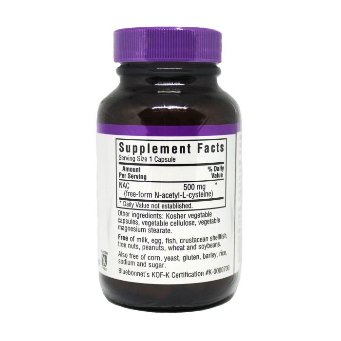 Амінокислота Bluebonnet Nutrition NAC (N-Ацетил-L-Цистеин) 500мг, 30 гелевих капсул (BLB0062) зображення 2