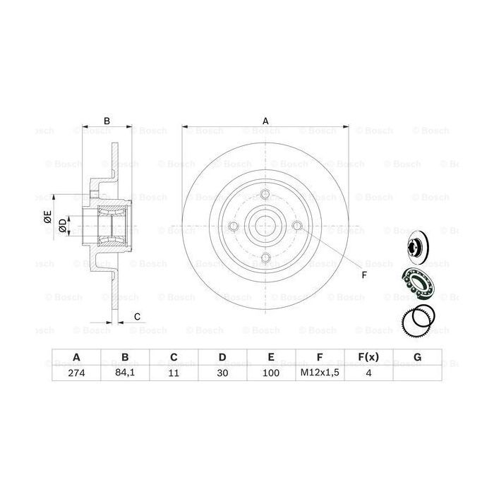 Тормозной диск Bosch 0 986 479 277 изображение 5