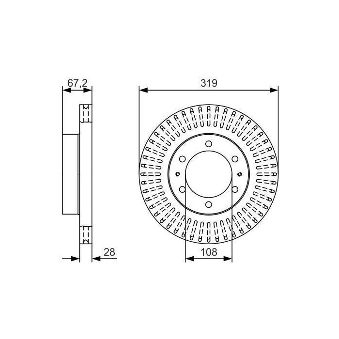 Тормозной диск Bosch 0 986 479 T36 изображение 3