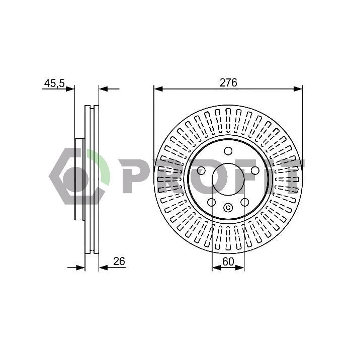 Тормозной диск Profit 5010-1869