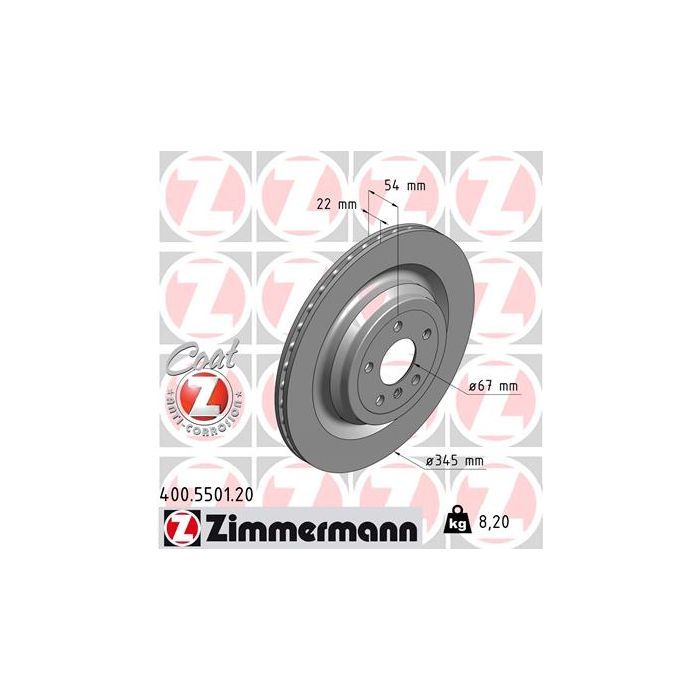Гальмівний диск ZIMMERMANN 400.5501.20
