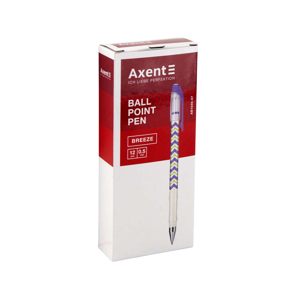 Ручка кулькова Axent Breeze синя 0.5 мм Корпус асорті (AB1049-07-A) зображення 2