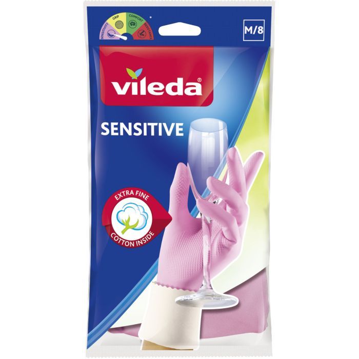 Перчатки хозяйственные Vileda Sensitive Латексные Для деликатных работ Размер M (8001940003320) > цены в Киеве и Украине Перчатки хозяйственные Vileda Sensitive Латексные Для деликатных работ Размер M (8001940003320)