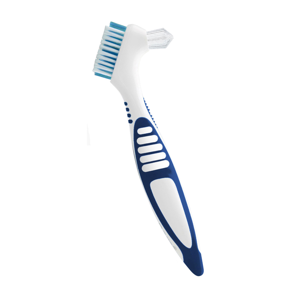 Зубна щітка Paro Swiss clinic denture brush для зубних протезів синя (7610458009208-dark-blue)