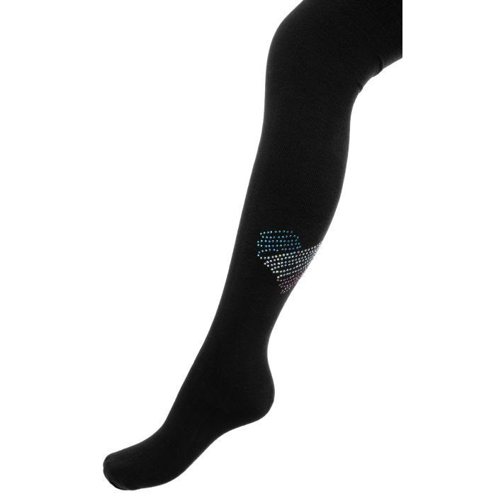 Колготки детские BNM с сердцем из страз (M0C0302-2032-13G-red)