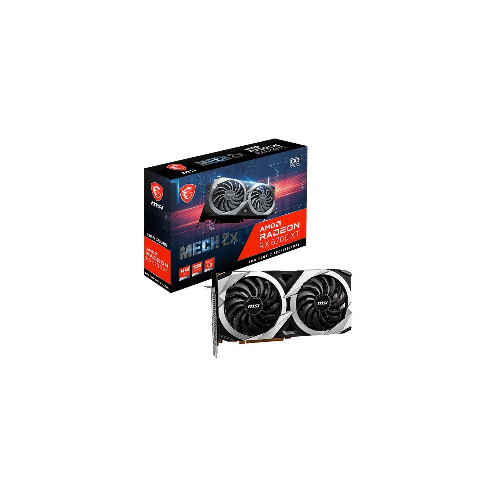 Видеокарта MSI Radeon RX 6700 XT 12Gb MECH 2X OC (RX 6700 XT MECH
