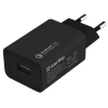 Зарядний пристрій ColorWay 1USB Quick Charge 3.0 (18W) black + cable Lightning (CW-CHS013QCL-BK)