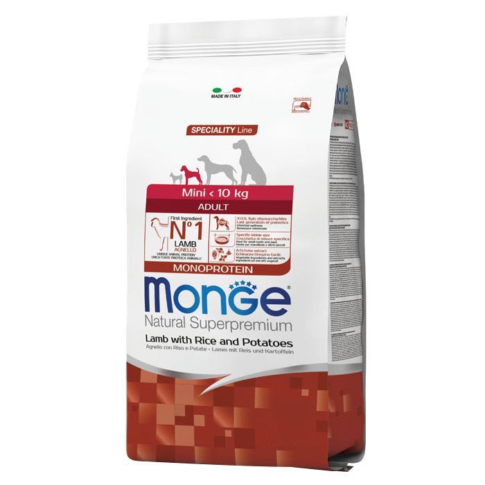Сухой корм для собак Monge Dog Mini Adult со вкусом ягненка 800 г (8009470011532)