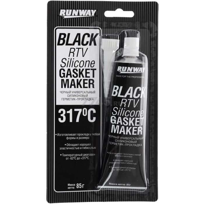 Герметик автомобильный Runway Black RTV Silicone 85 г (RW8501)