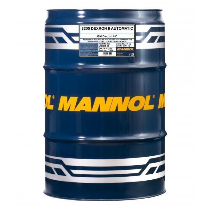 Трансмиссионное масло Mannol DEXRON II AUTOMATIC 60л Metal (MN8205-60)