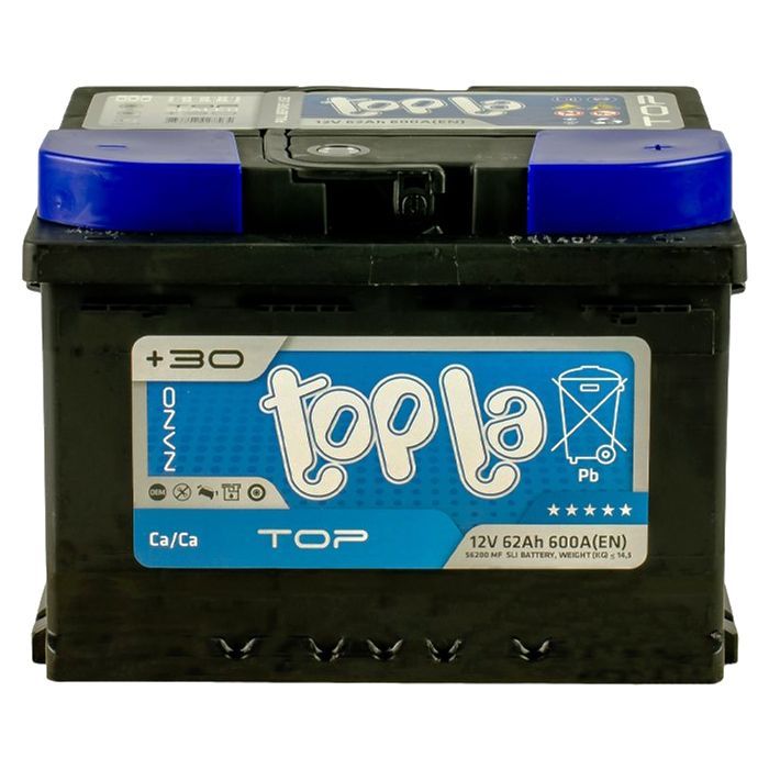 Аккумулятор автомобильный Topla 62 Ah/12V TOP Euro (118 662)