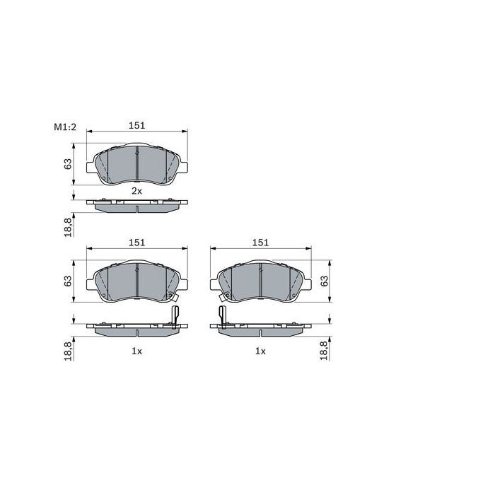 Гальмівні колодки Bosch 0 986 494 054 зображення 3