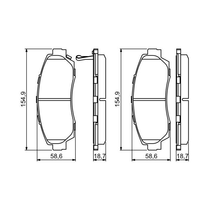 Гальмівні колодки Bosch 0 986 494 308