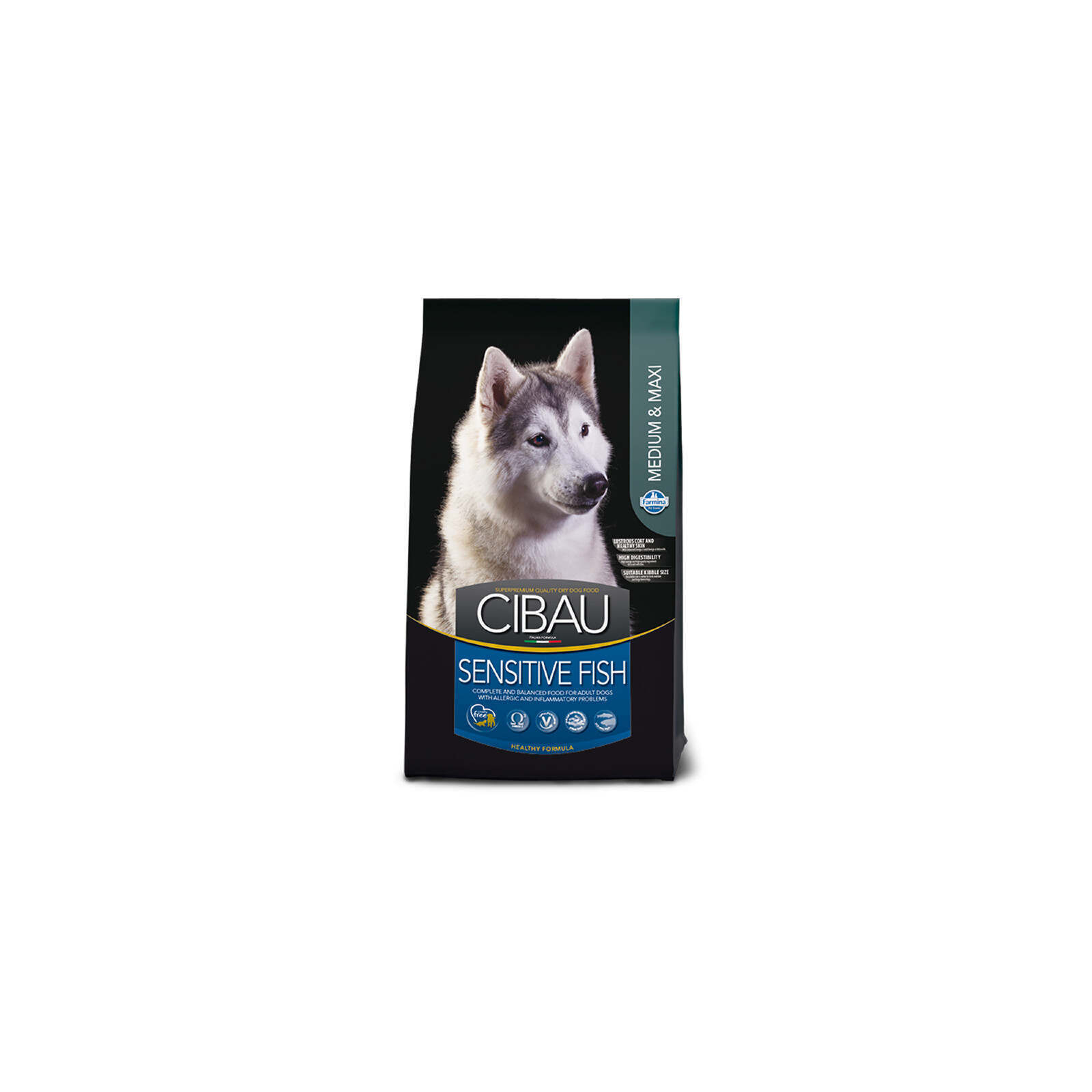Сухой корм для собак Farmina Cibau Sensitive Adult Medium&Maxi с рыбой 2.5 кг (8010276030955)