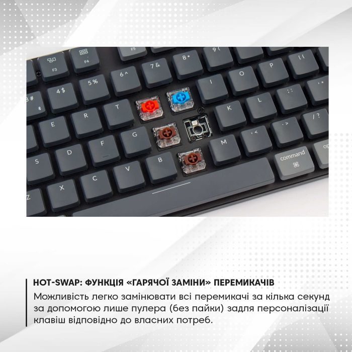 Клавиатура Keychron K1SE 87 Key Optical Banana RGB Hot-Swap Wireless UA Black (K1SEE4_KEYCHRON) изображение 9