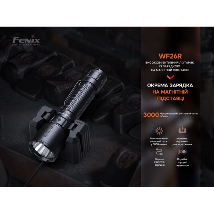 Ліхтар Fenix WF26R з магнітною зарядкою (WF26R) зображення 6