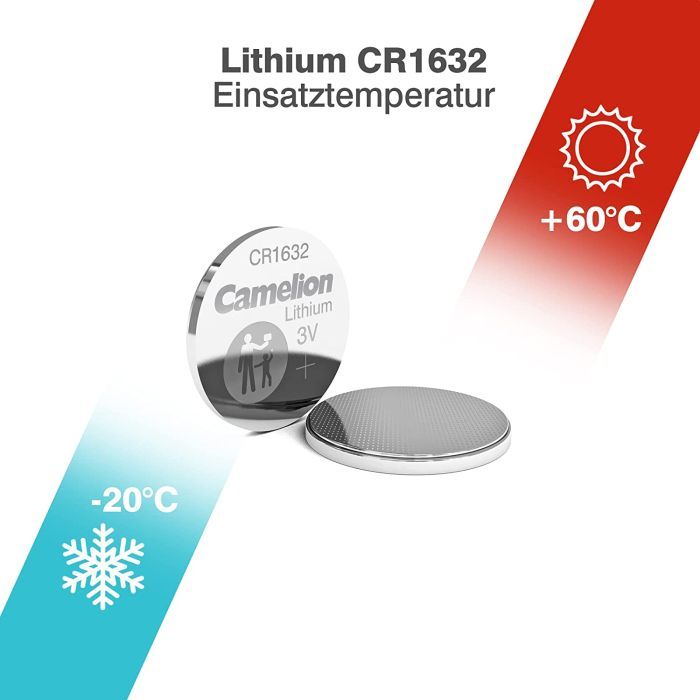 Батарейка Camelion CR 1632 Lithium * 5 (CR1632-BP5) изображение 3