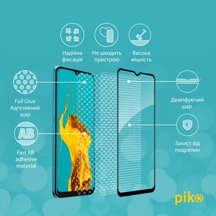 Скло захисне Piko Full Glue Tecno Spark Go 2022 (1283126542336) зображення 3