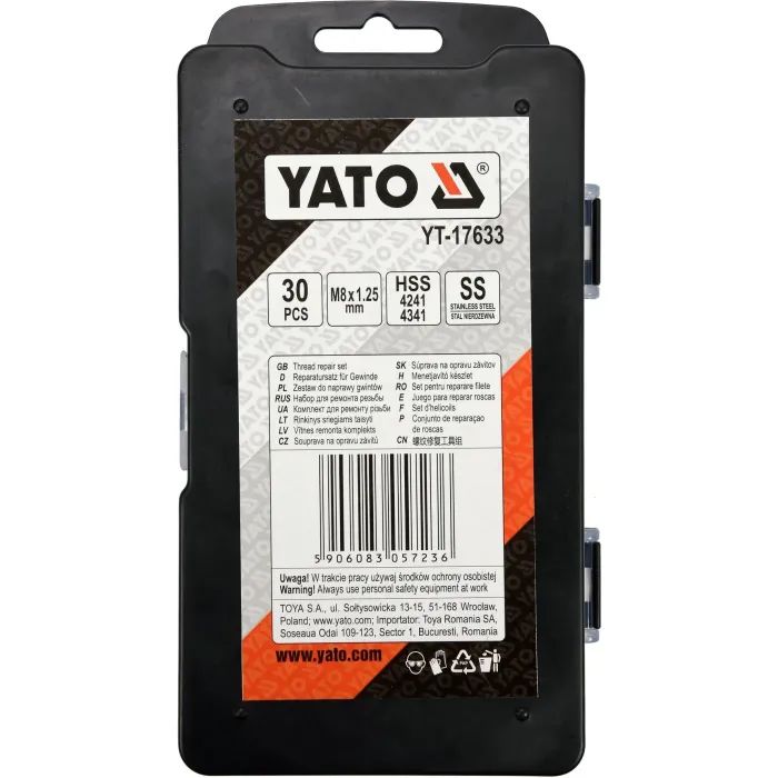 Набор инструментов Yato для ремонта резьбы M8x1,25 (YT-17633) изображение 3