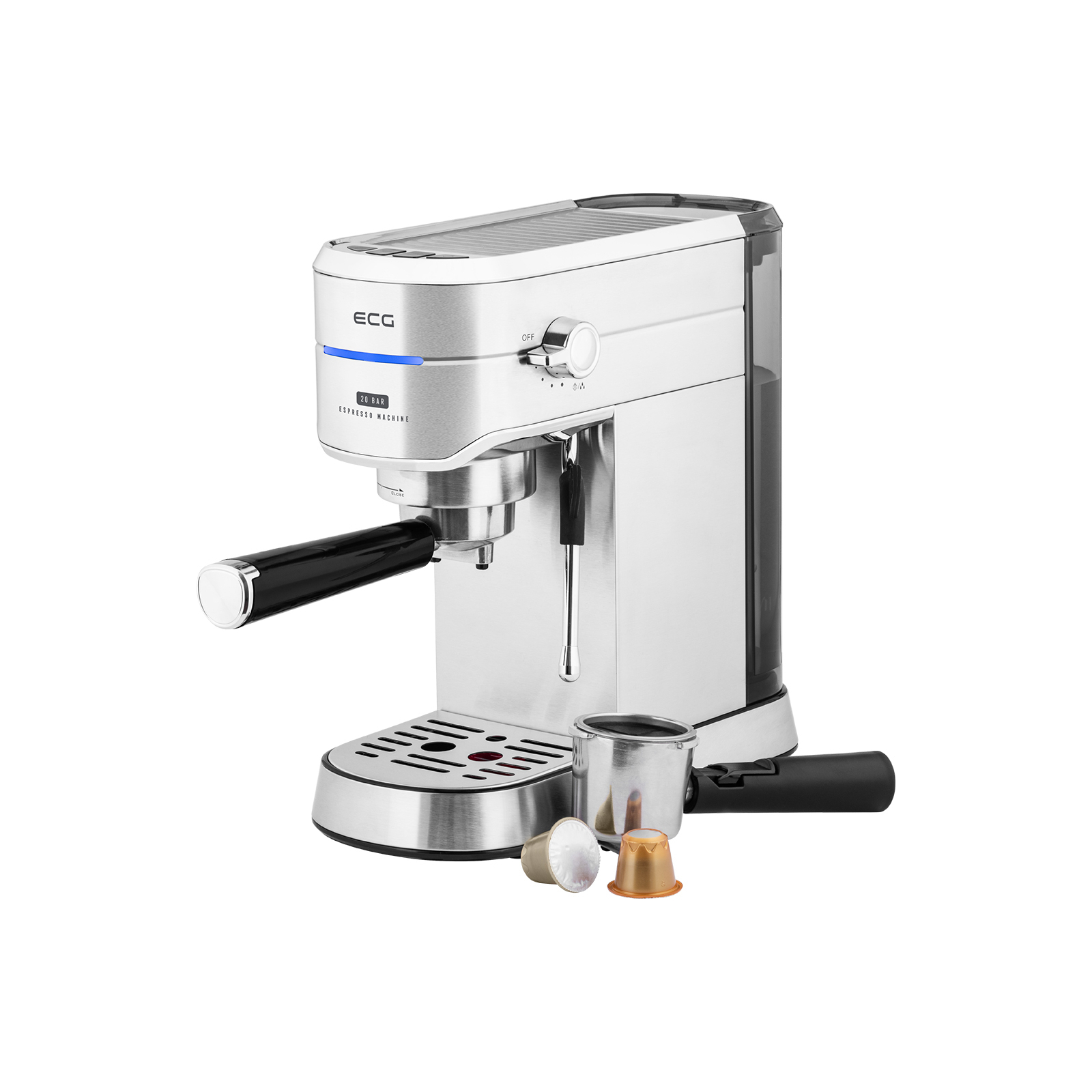 Рожковая кофеварка эспрессо ECG ESP 20501 Iron (ESP20501 Iron) изображение 10