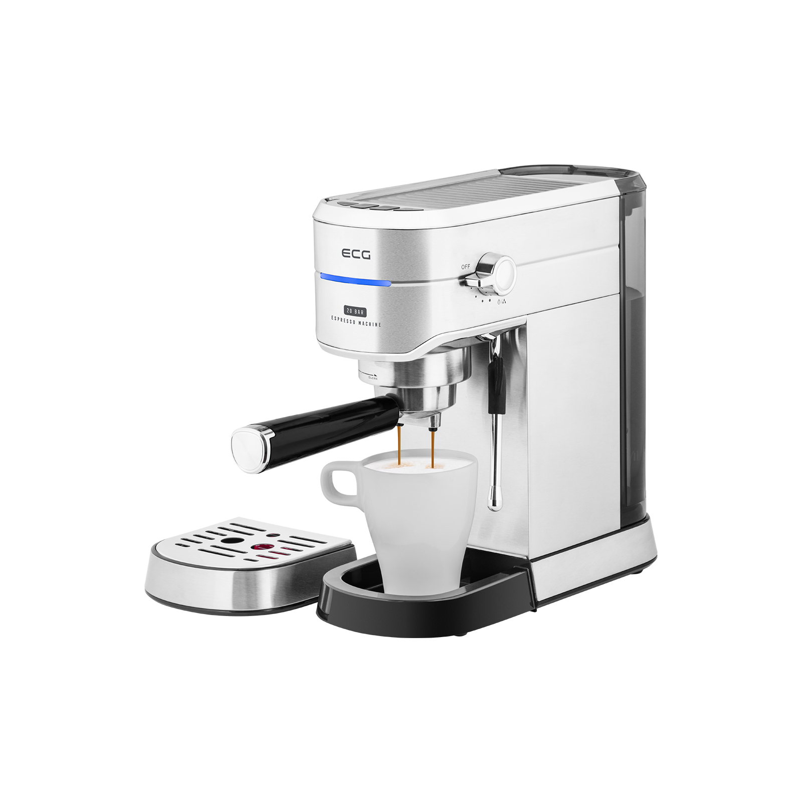 Рожковая кофеварка эспрессо ECG ESP 20501 Iron (ESP20501 Iron) изображение 11