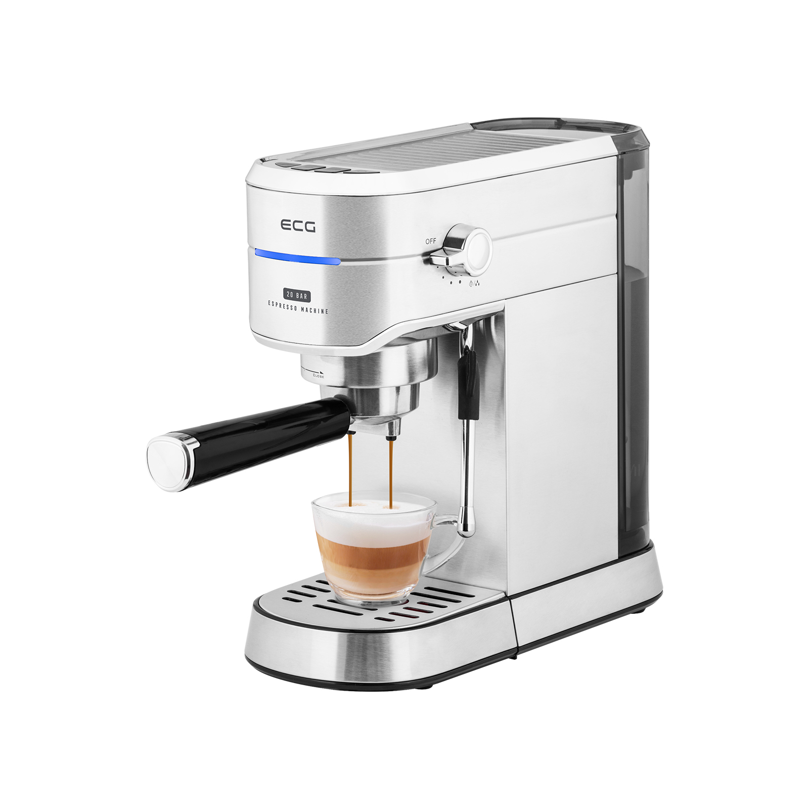 Рожковая кофеварка эспрессо ECG ESP 20501 Iron (ESP20501 Iron) изображение 6