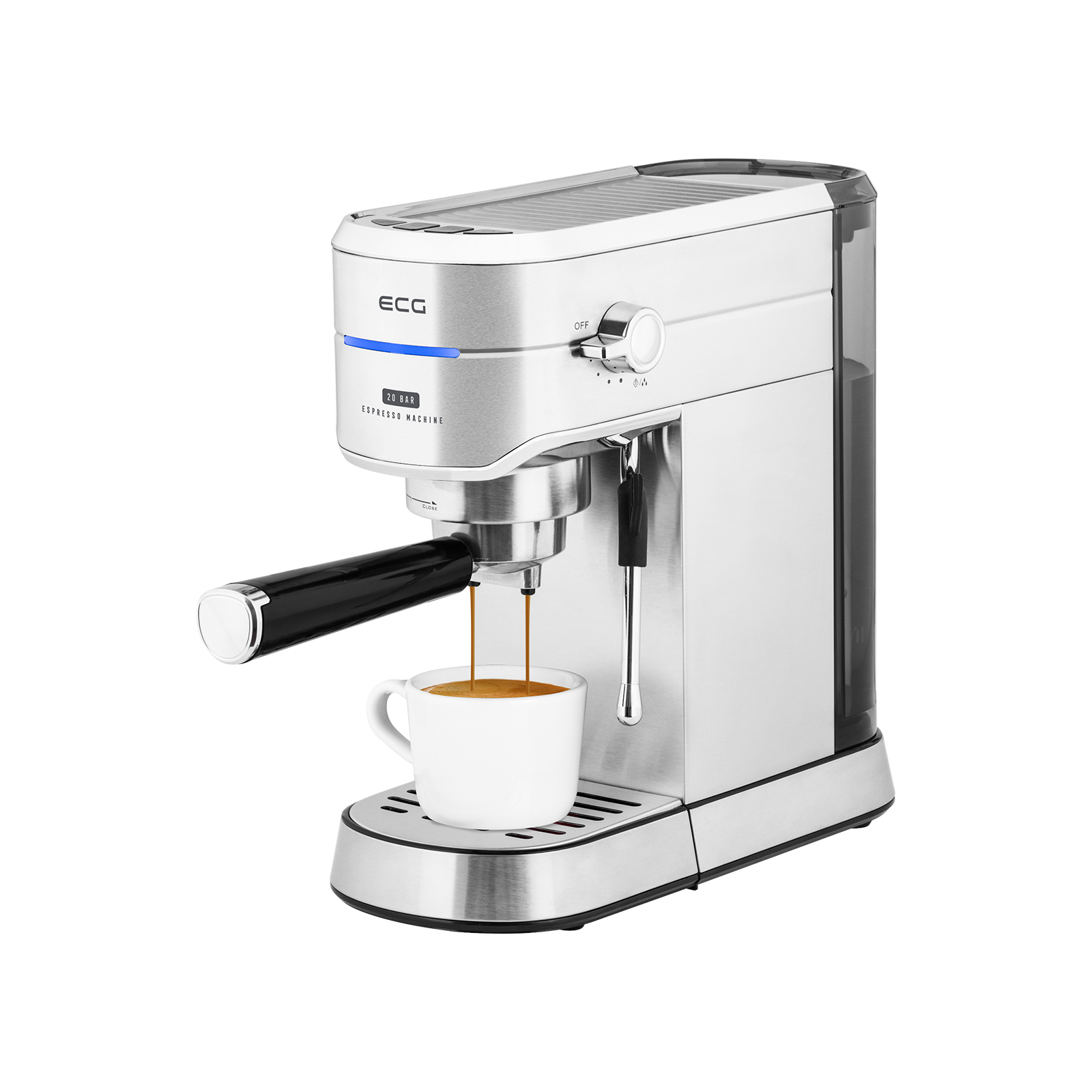 Ріжкова кавоварка еспресо ECG ESP 20501 Iron (ESP20501 Iron) зображення 8