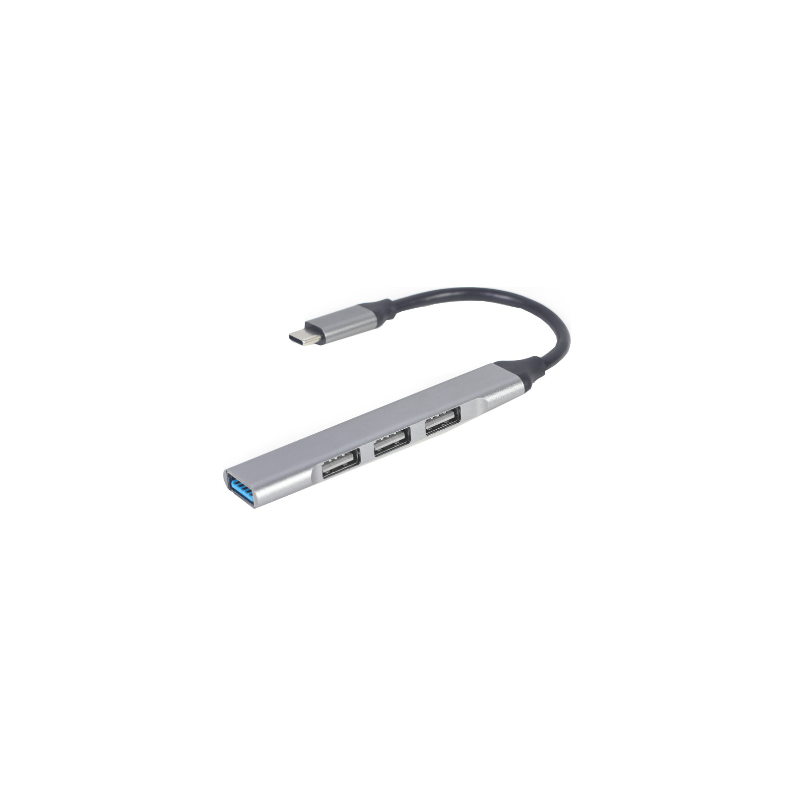 Концентратор Gembird USB-C 4 ports (1xUSB3.1+3xUSB2.0) metal silver (UHB-CM-U3P1U2P3-02)
