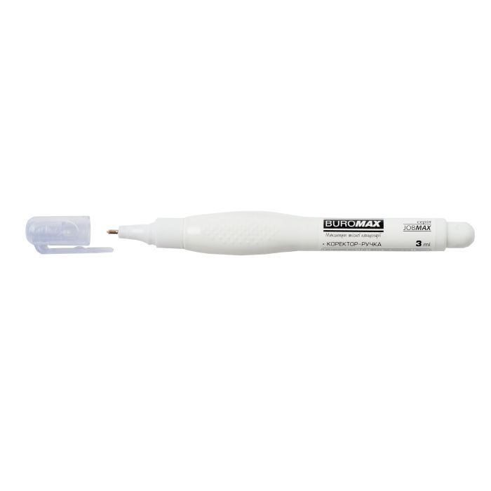 Корректор Buromax ручка 3 мл Jobmax, спиртовая основа, металлический наконечник (BM.1050)