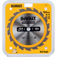 Photos - Cutting Disc DeWALT Диск пильний  СONSTRUCTION, 184 х 16 мм, 18 z, АТВ, 20 градусів (DT1 