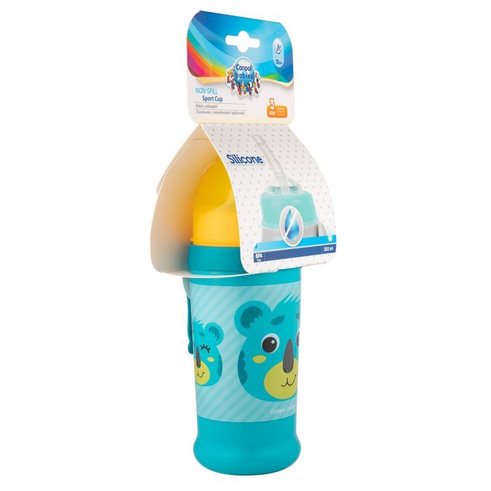Поильник-непроливайка Canpol babies Hello Little с силиконовой насадкой Бирюзовый 350 мл (56/510_tur) изображение 2