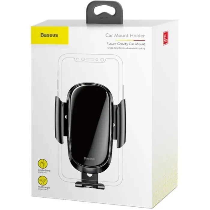 Универсальный автодержатель Baseus Future Gravity Car Mount Black (SUYL-WL01) изображение 7