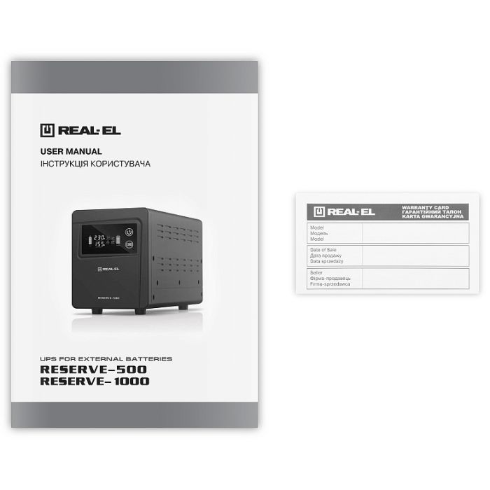 Источник бесперебойного питания REAL-EL RESERVE-500 (EL122100003) изображение 9