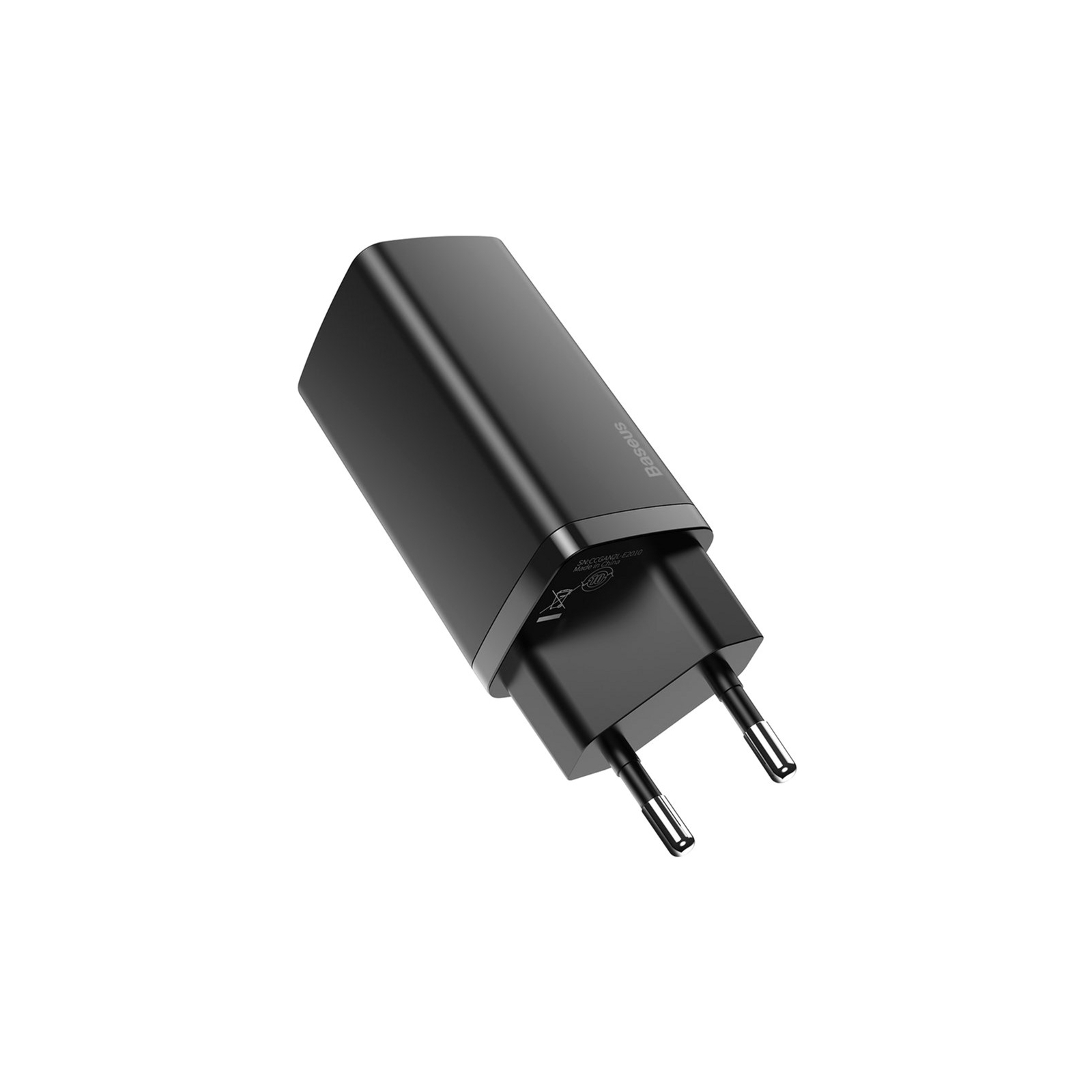 Зарядное устройство Baseus 2xUSB 65W GaN (USB-C+USB-A) black (CCGAN2L-B01) изображение 3