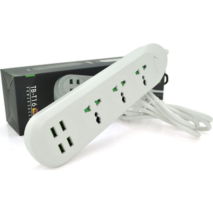 Сетевой фильтр питания Voltronic TВ-Т16mini, 3роз, 4*USB White (ТВ-Т16mini-White) изображение 2