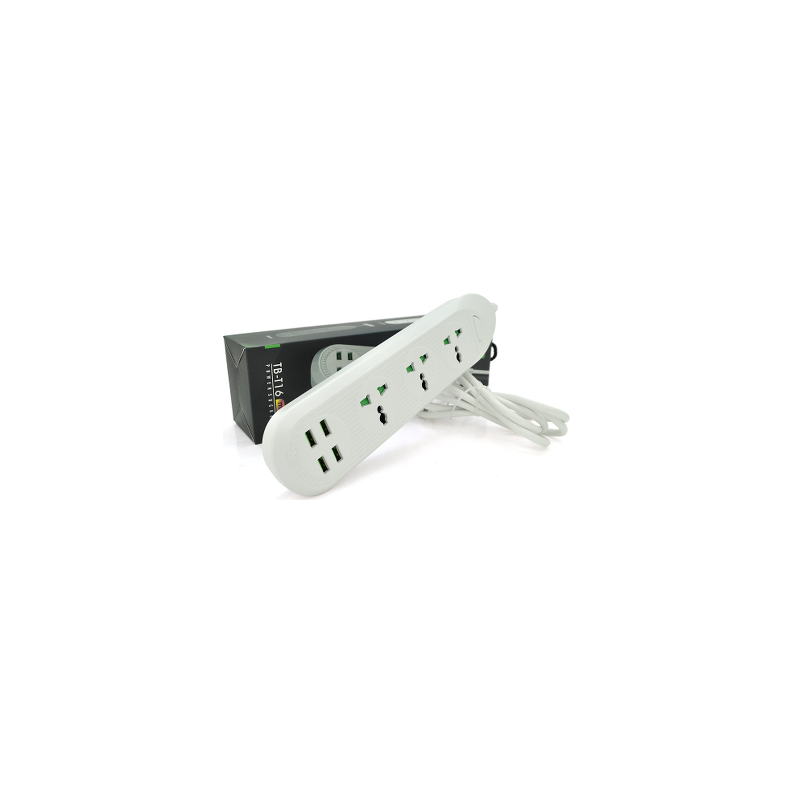 Мережевий фільтр живлення Voltronic TВ-Т16mini, 3роз, 4*USB White (ТВ-Т16mini-White) зображення 2