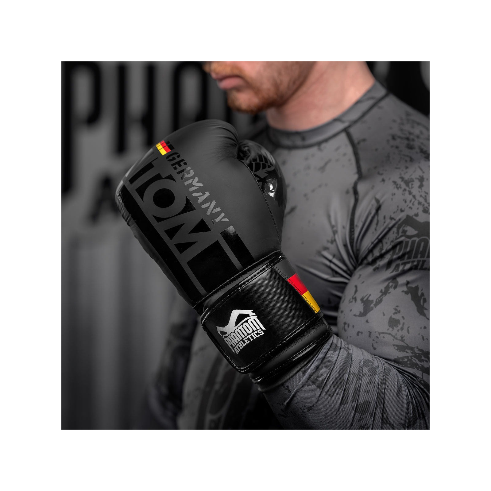 Боксерские перчатки Phantom Germany Black 10oz (PHBG2189-10) изображение 6