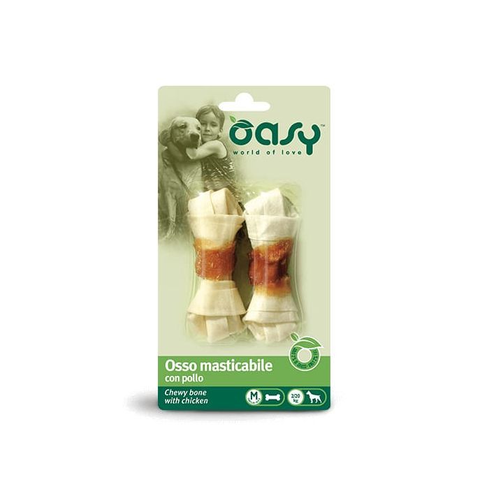 Лакомство для собак OASY Chewy Bone курица -M- 56 г (8053017340272)