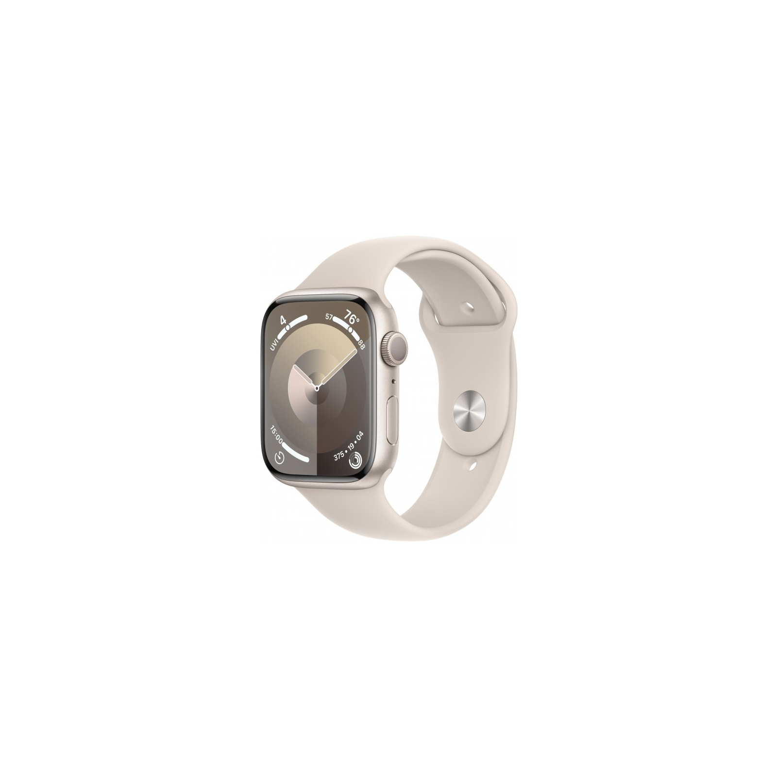 Смарт-годинник Apple Watch Series 9 GPS 41mm Starlight Aluminium Case with Starlight Sport Band - M/L (MR8U3QP/A)