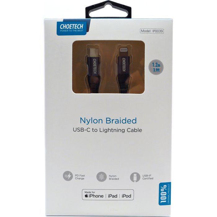 Дата кабель USB-C to Lightning 1.2m USB3.1 20W MFI Choetech (IP0039) зображення 3