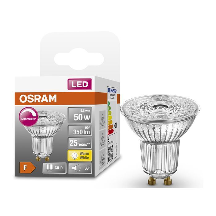 Лампочка Osram LED PAR16 DIM 50 36 4,5W/927 230V GU10 (4058075797888) зображення 3