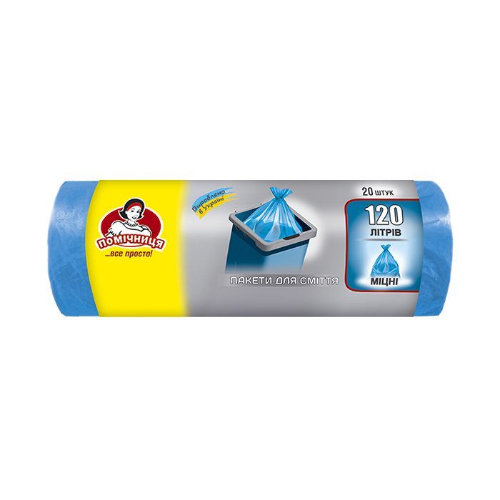 Пакети для сміття Помічниця 120 л 25 шт. (4820012340200)