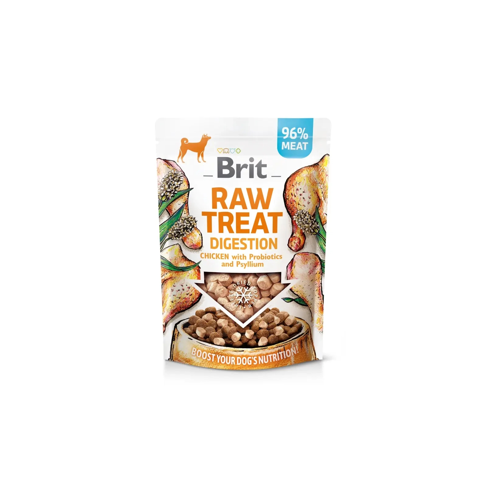 Лакомство для собак Brit Raw Treat freeze-dried Digestion курица 40 г (8595602564439)