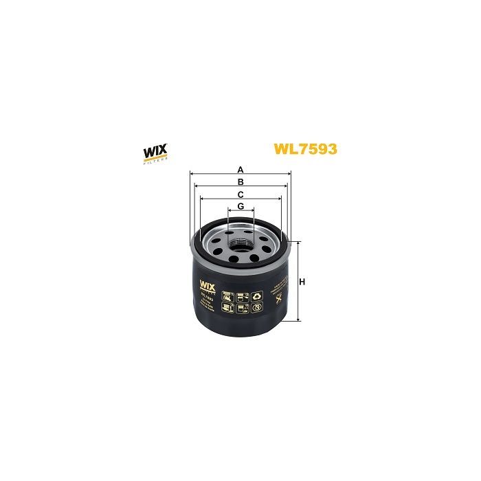 Фільтр масляний Wixfiltron WL7593