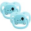 Пустушка Bebe Confort реверсивна 2 шт 18/36 Minimalistic Animals синя (3104202030)