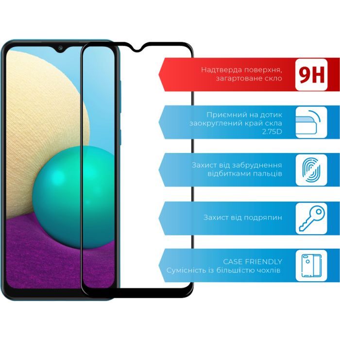 Стекло защитное ACCLAB Full Glue Samsung A02 (1283126509605) изображение 2