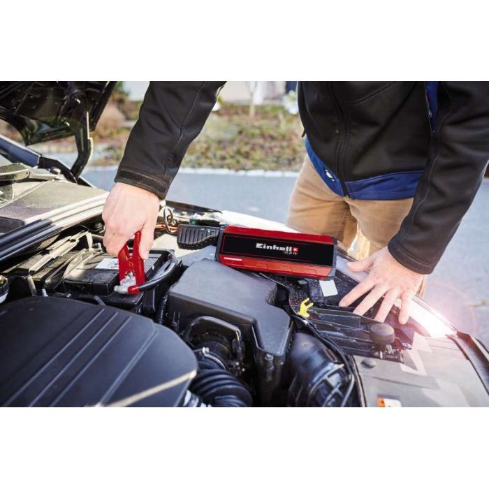Пуско зарядний пристрій Einhell CE-JS 18 Jump Starter Power Bank, 18000мАг, 2хUSB 5В, 12В, пуск 600A (1091531) зображення 4