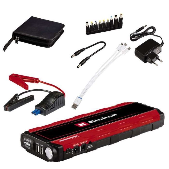 Пуско зарядний пристрій Einhell CE-JS 18 Jump Starter Power Bank, 18000мАг, 2хUSB 5В, 12В, пуск 600A (1091531) зображення 5