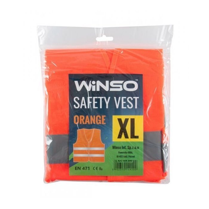 Жилет сигнальный WINSO оранжевий, XL (149200) изображение 2