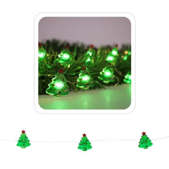 Гирлянда Chomik Елка струна 2,2м, 20 LED теплый белый, 2АА (5900779854192) изображение 3